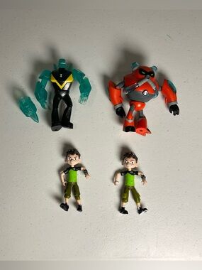 Ben 10 Action Figure Bundle Ben Tennyson Overflow Diamond Head